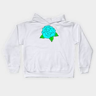 Light Blue Roses Kids Hoodie